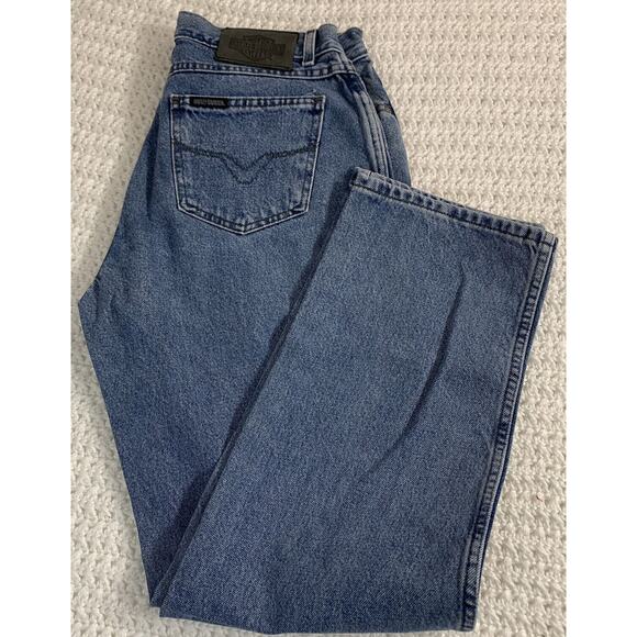 Harley Davidson 100% Cotton Size 12R 12 R Classic Women's Blue Jeans EUC - Picture 1 of 12